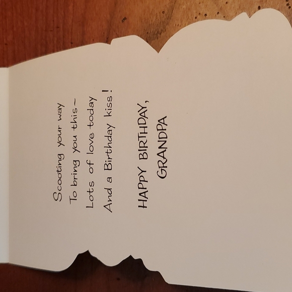 UNUSED, Vintage 1940s Norcross (Flocked)  Birthday Card for Grandpa - Picture 3 of 7